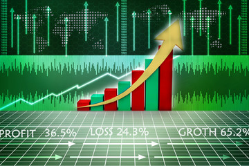 Stock market online business concept. business Graph 
