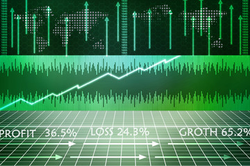 Stock market online business concept. business Graph 
