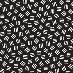 Vector Seamless Pattern. Abstract Background With Scattered Geometric Shapes.