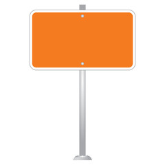 Blank Road Sign Board isolated on white background vector
