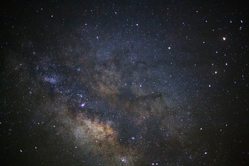 milky way galaxy at phitsanulok in thailand. Long exposure photograph.with grain