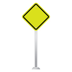 Blank Road Sign Board isolated on white background vector

