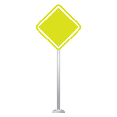 Blank Road Sign Board isolated on white background vector
