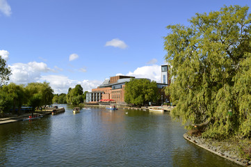 Fototapeta na wymiar Royal Shakespeare Company on the River Avon