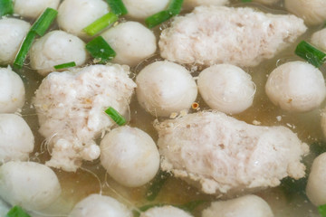 noodle fish and pork