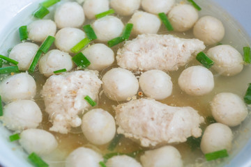 noodle fish and pork