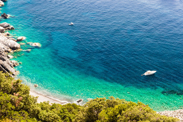 Fototapeta na wymiar Elba island sea near Pomonte