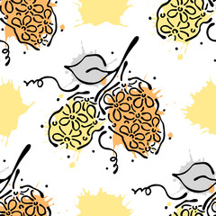 Vector seamless pattern, graphic illustration