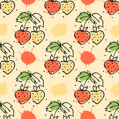 Vector seamless pattern, graphic illustration