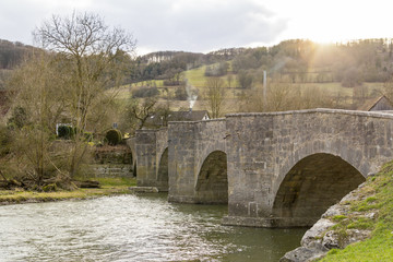 Obraz premium stone bridge in Oberregenbach in Hohenlohe