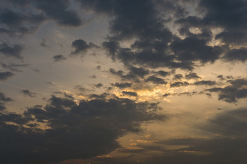 Cumulus Clouds Twilight Sky Background