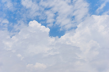 Bright Clouds Cumulonimbus Blue Sky Background