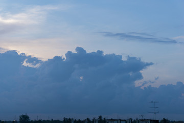 Fototapeta na wymiar Blue Sky Cumulonimbus Clouds Background