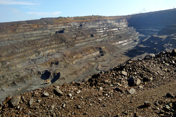 large quarry mining of iron ore