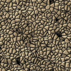 cobble stones irregular mosaic pattern texture seamless background - pavement natural beige colored