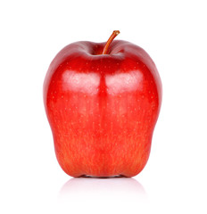 Red apple on white background