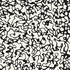 Abstract Retro Background Design. Vector Seamless Black And White Pattern.