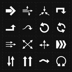 sixteen flat modern arrows 