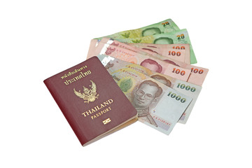 Thailand passport and money