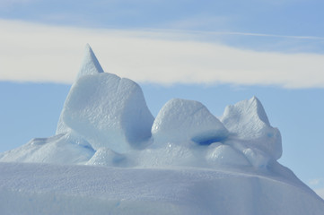 Beautiful view of icebergs in Snow Hill Antarctica