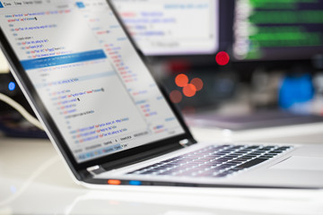 Website design. Developing programming and coding technologies.