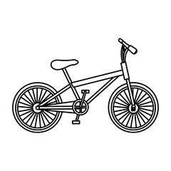 monochrome contour of sport bike in white background vector illustration