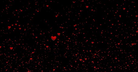 Many red heart.