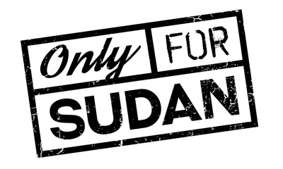 Only For Sudan rubber stamp. Grunge design with dust scratches. Effects can be easily removed for a clean, crisp look. Color is easily changed.
