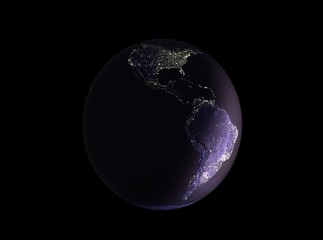 Earth at the night. from space