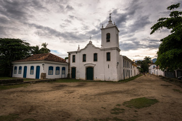 Fototapeta na wymiar Nossa Senhora das Dores Church in Historical Center of Paraty, Brazil