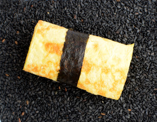 Dashimaki Tamago or Japanese Omelette Nigiri Sushi