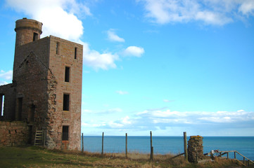 Ruined Tower at Edge of Sea, Slains Castle, Aberdeenshire