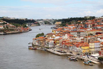 Fototapeta na wymiar A view of old town of Porto, Portugal