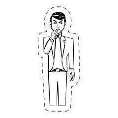 businessman expression people image cutted line vector illustration eps 10