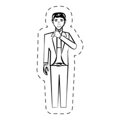 businessman expression people image cutted line vector illustration eps 10