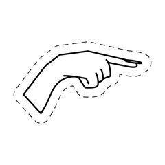 femlae hand pointed finger vector illustration eps 10