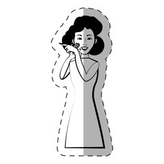 cartoon woman expression gesture vector illustration eps 10