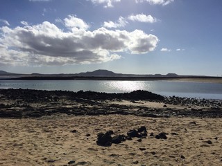View at Isla de Lobos, Fuerteventura, Lanzarote, La Oliva