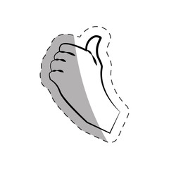 hand male expression signal vector illustration eps 10