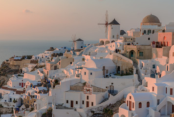 Beautiful sunset in Santorini