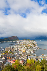 Naklejka premium Alesund on the Norwegian coast