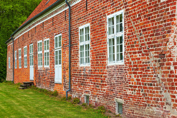 Windows and doors in a brick house