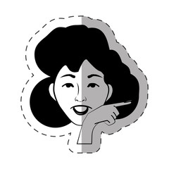 portrait female expression face vector illustration eps 10