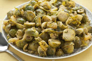  Moroccan dish with Brussels sprouts