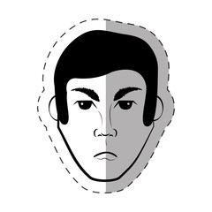 male head look expession vector illustration eps 10
