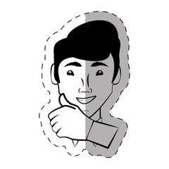 male head look expession vector illustration eps 10