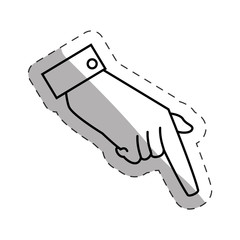 hand male expression signal vector illustration eps 10