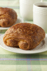 Chocolate croissant for breakfast