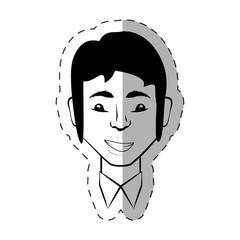 male head look expession vector illustration eps 10