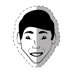 male head look expession vector illustration eps 10